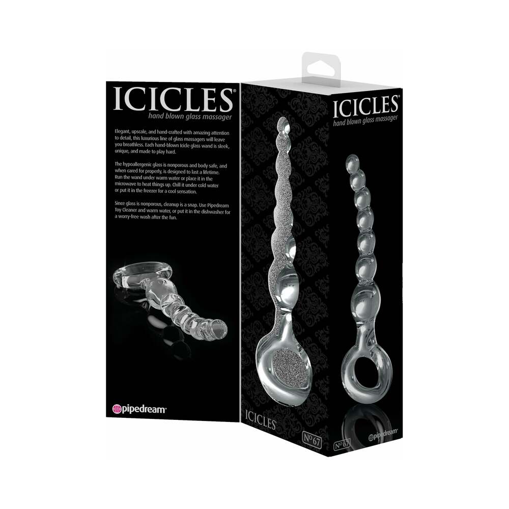 Icicles No. 67 Beaded Glass Massager Clear