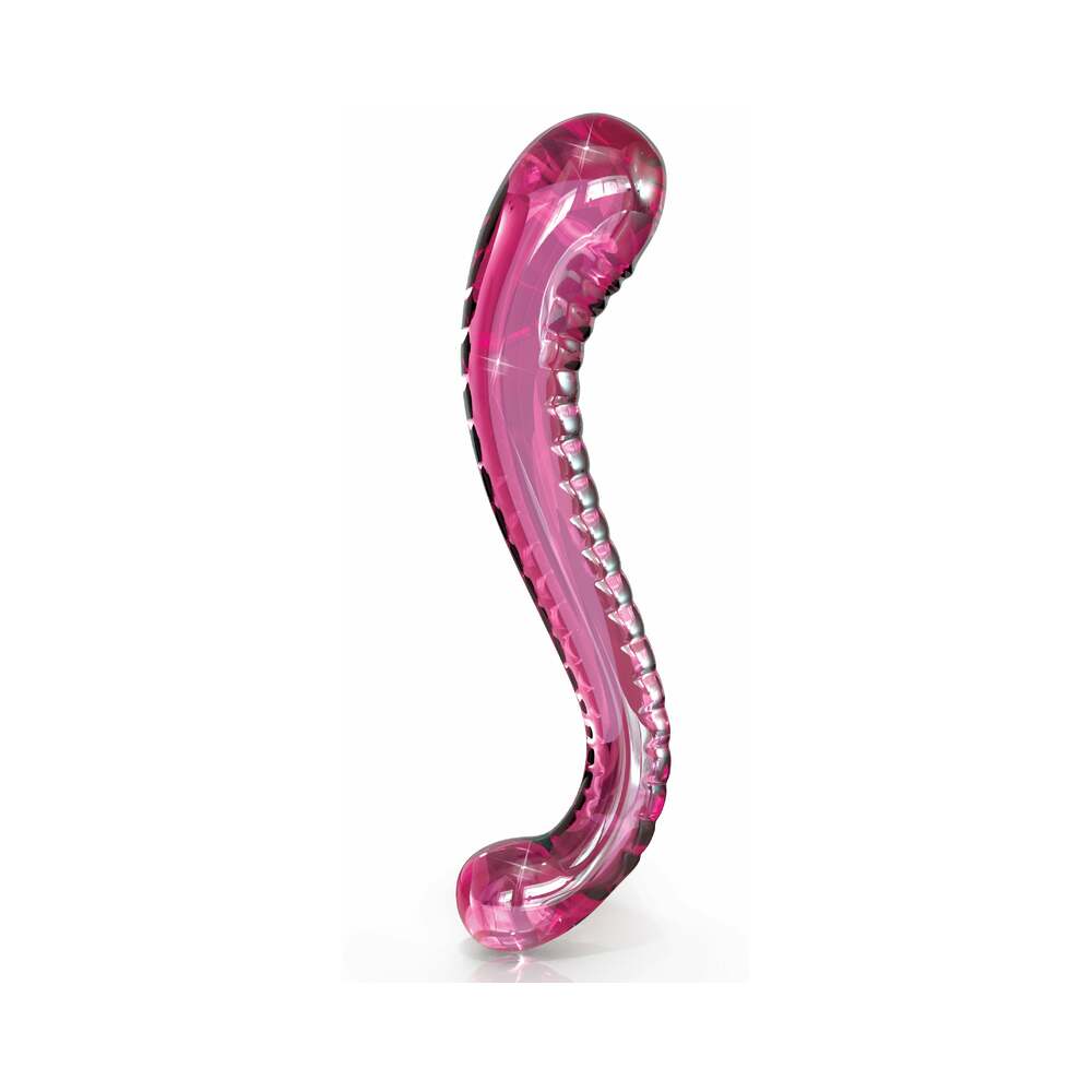 Icicles No. 69 Curved Dual-Ended Glass Dildo Pink