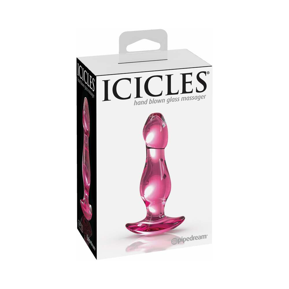 Icicles No. 73 Glass Anal Plug Pink