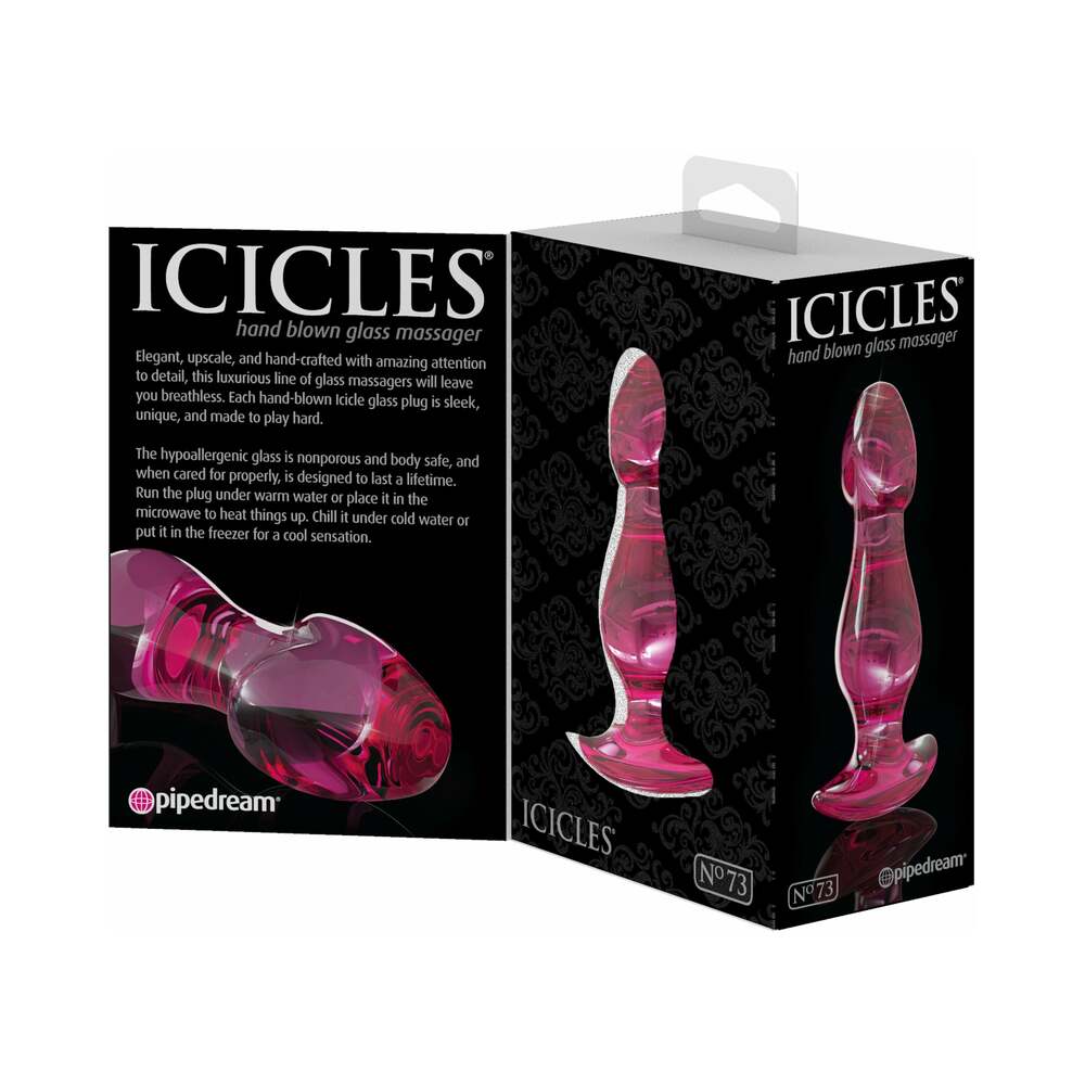 Icicles No. 73 Glass Anal Plug Pink