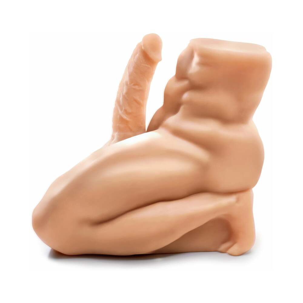 PDX Fuck Me Silly Man! Anal Masturbator With 8 inches Dildo Beige