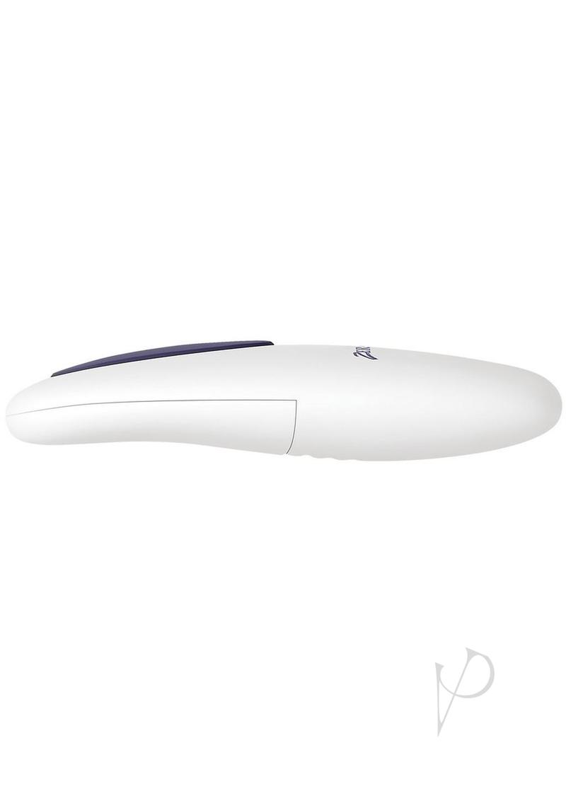 Zero Tolerance Wicked Twister Vibrating Butt Plug Purple in sleek white design with a smooth and ergonomic shape.