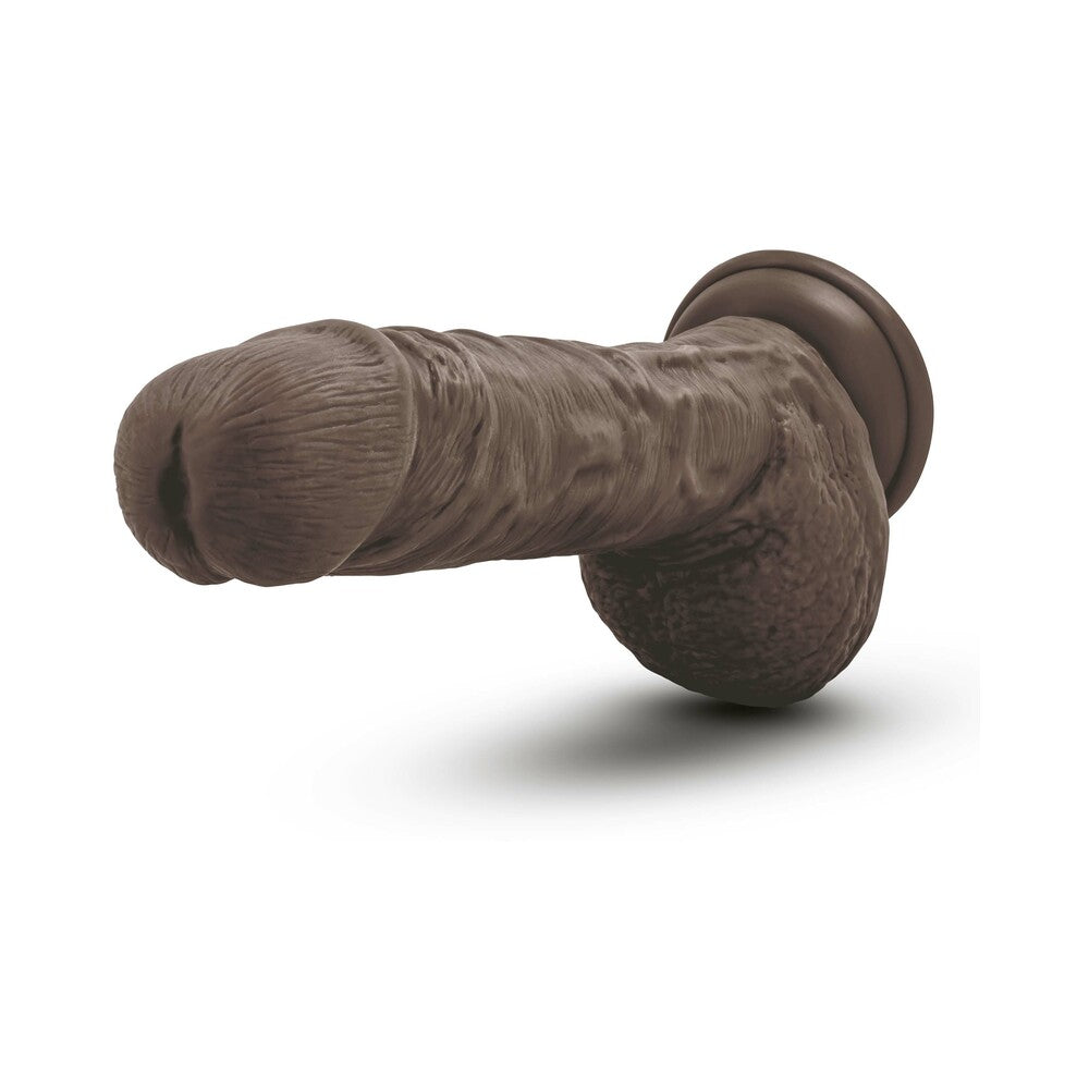 Au Naturel Big Billy 9 inches Posable Dual Density Dildo with Balls Brown