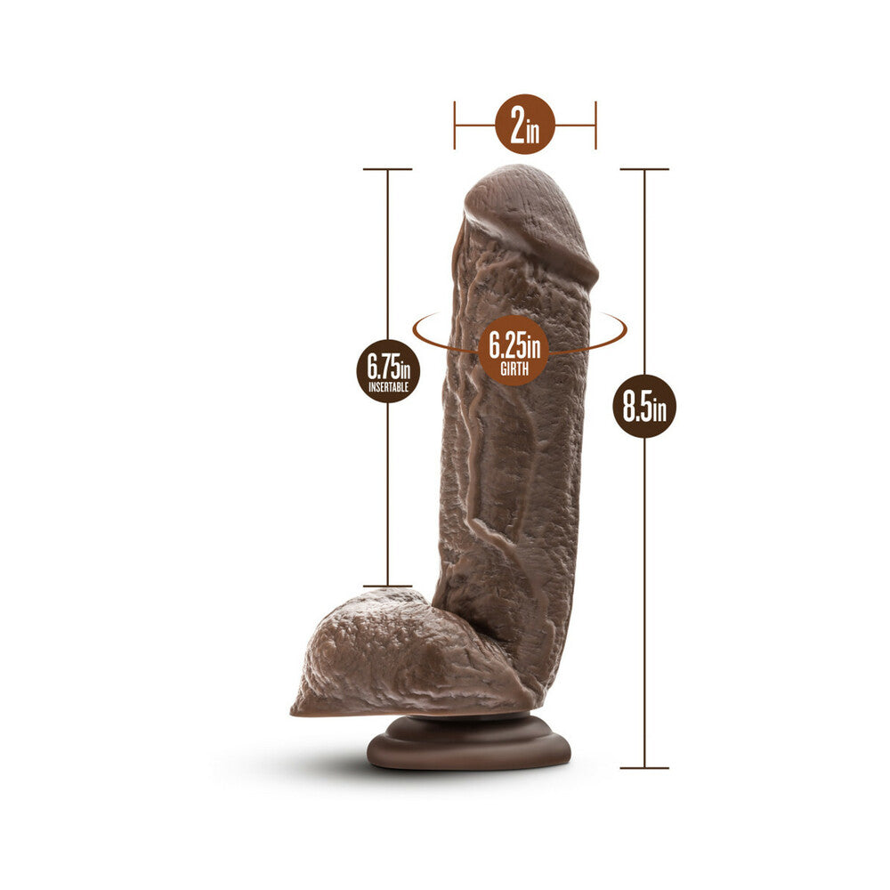 Dr. Skin Mr. D Realistic 8.5 inches Dildo with Balls Brown