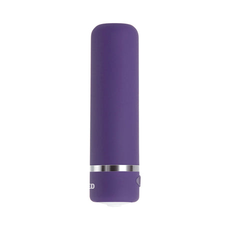 Evolved Purple Passion Rechargeable Petite Bullet Vibrator in purple with silky smooth texture for powerful pleasure.