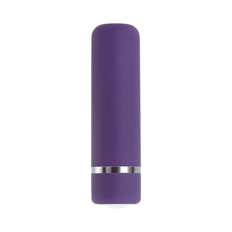 Evolved Purple Passion Rechargeable Petite Bullet Vibrator in purple with a smooth texture and silver accent.