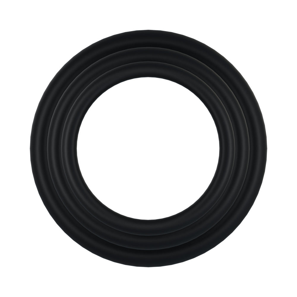 Rock Solid Tri-Pack Rubber Gasket (1.25in, 1.5in, 2in) Black