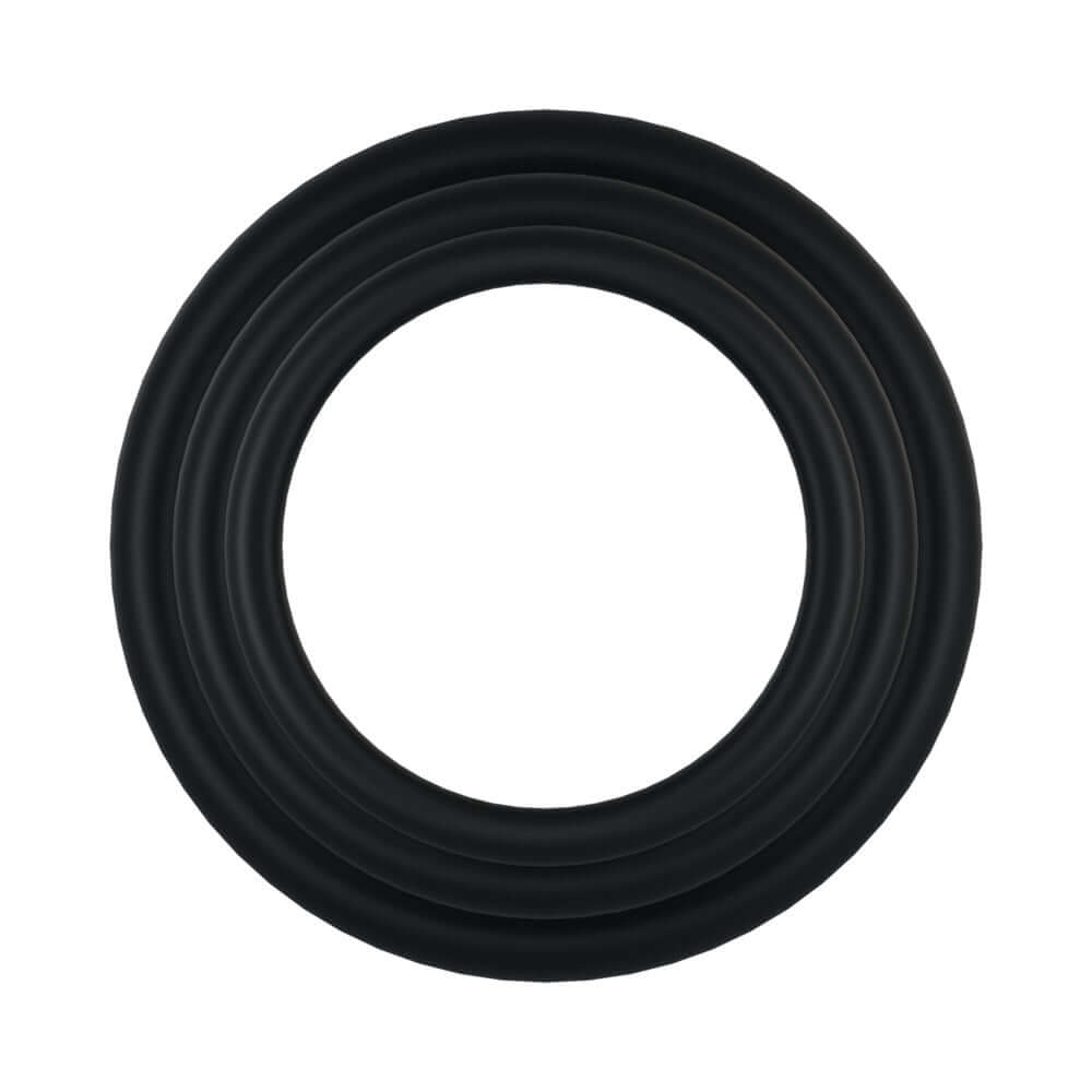 Rock Solid Tri-Pack Rubber Gasket (1.25in, 1.5in, 2in) Black