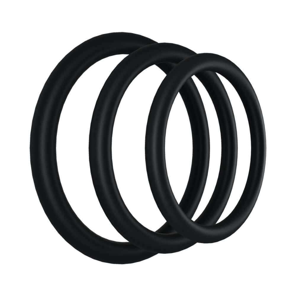 Rock Solid Tri-Pack Rubber Gasket (1.25in, 1.5in, 2in) Black