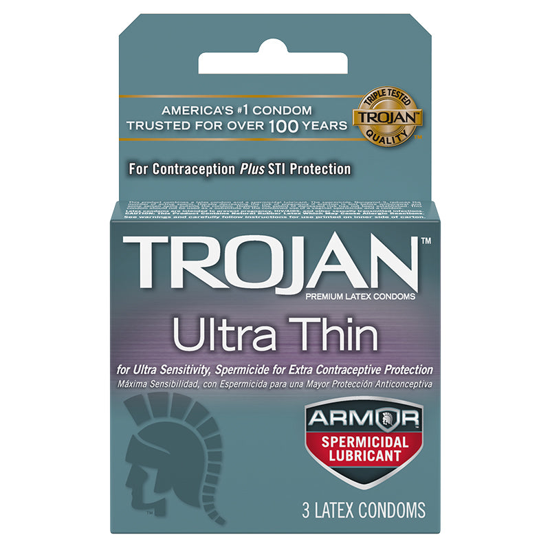 Trojan Ultra Thin Armor (Spermicidal) 3pk Condoms