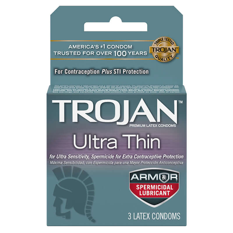 Trojan Ultra Thin Armor (Spermicidal) 3pk Condoms
