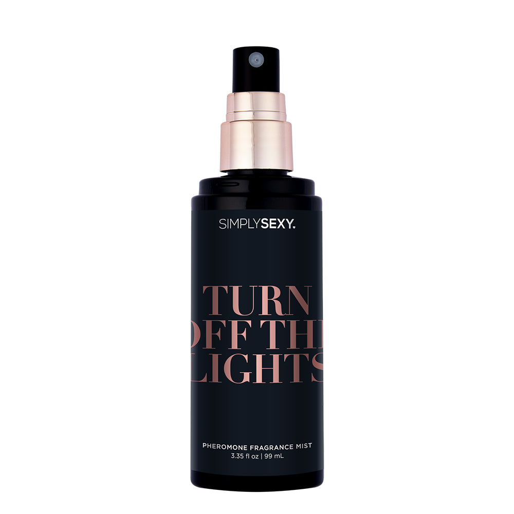 Simply Sexy Pheromone Fragrance Mist All Night Long 3.35 Oz spray bottle with elegant design.