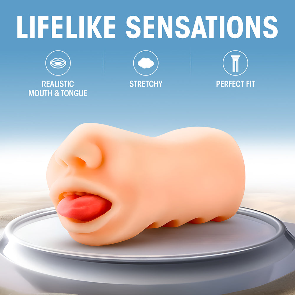 Blush X5 Men Oral Anne Mouth Stroker Beige