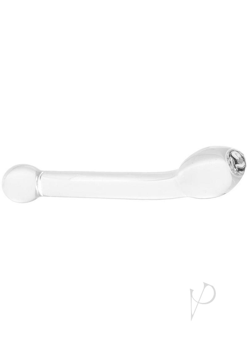 Glas G-Spot Pleasure Dildo Set (2 piece) Clear - smooth glass dildo with a curved design for targeted stimulation.