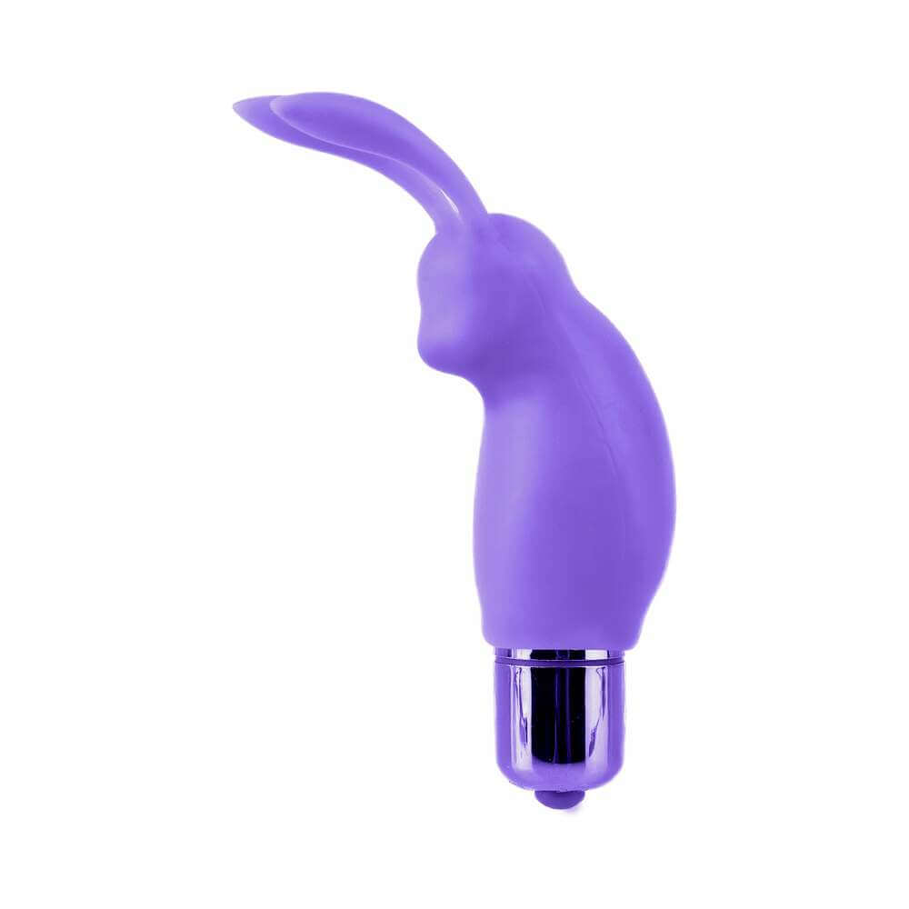 Neon 3-Piece Silicone Vibrating Couples Kit Purple mini rabbit-style vibrator in purple.