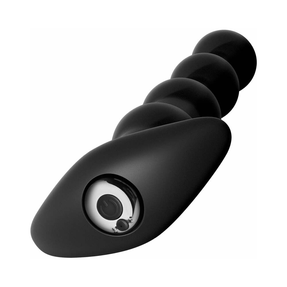 Anal Fantasy Elite Collection Rechargeable Anal Beads Silicone Plug Black