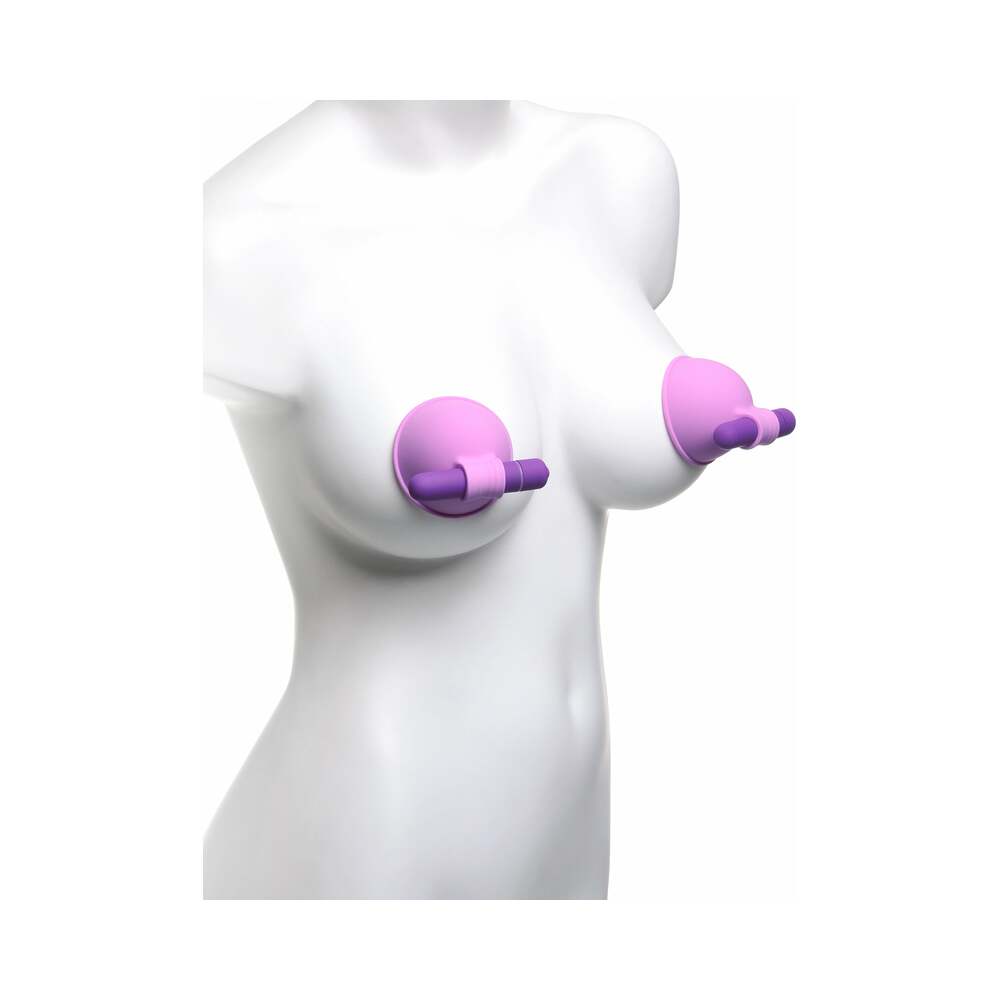 Fantasy For Her Silicone Vibrating Breast Suck-Hers Purple