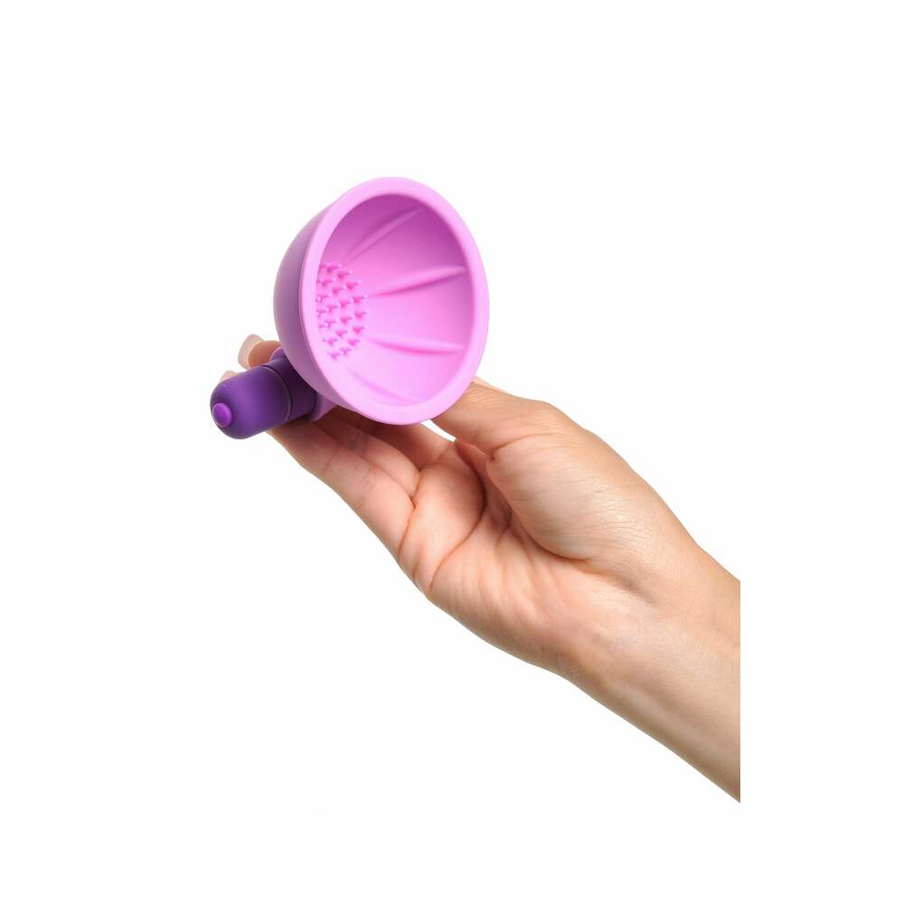 Fantasy For Her Silicone Vibrating Breast Suck-Hers Purple