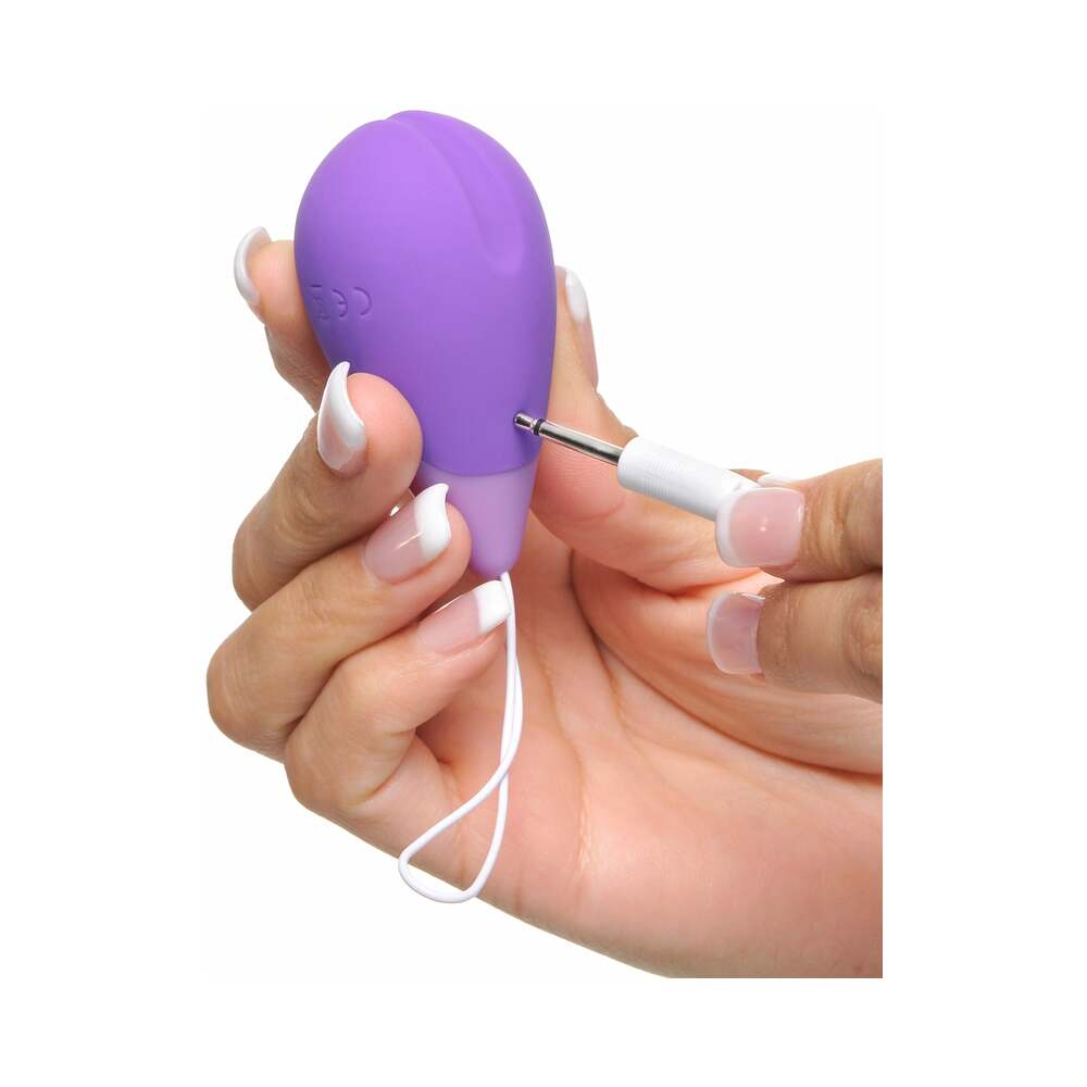 Fantasy For Her Remote Kegel Excite-Her Rechargeable Silicone Trainer Purple