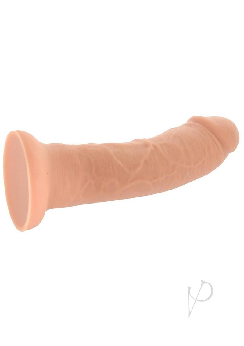 Colours Pleasures Girth Silicone Dildo 7 inch Vanilla in a realistic design, showcasing its smooth silicone finish.