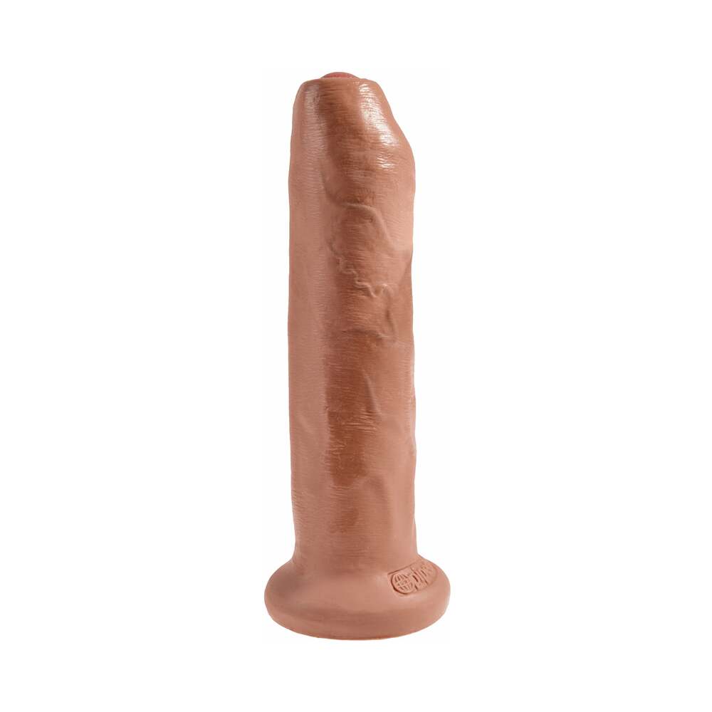 King Cock 7 inches Uncut Cock Realistic Dildo With Moveable Foreskin & Suction Cup Tan