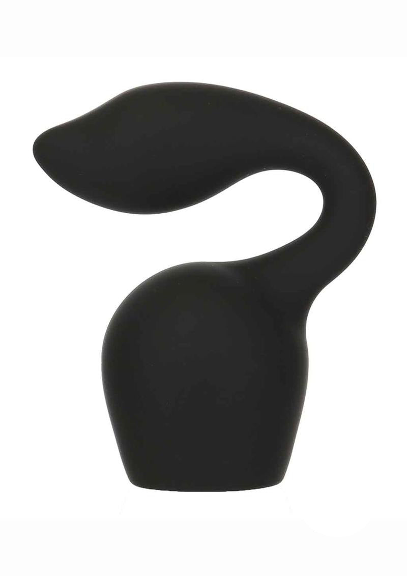 Palm Power Extreme Curl Wand Attachment Black for PalmPower Extreme Wand Massager, ergonomic design for targeted pleasure.