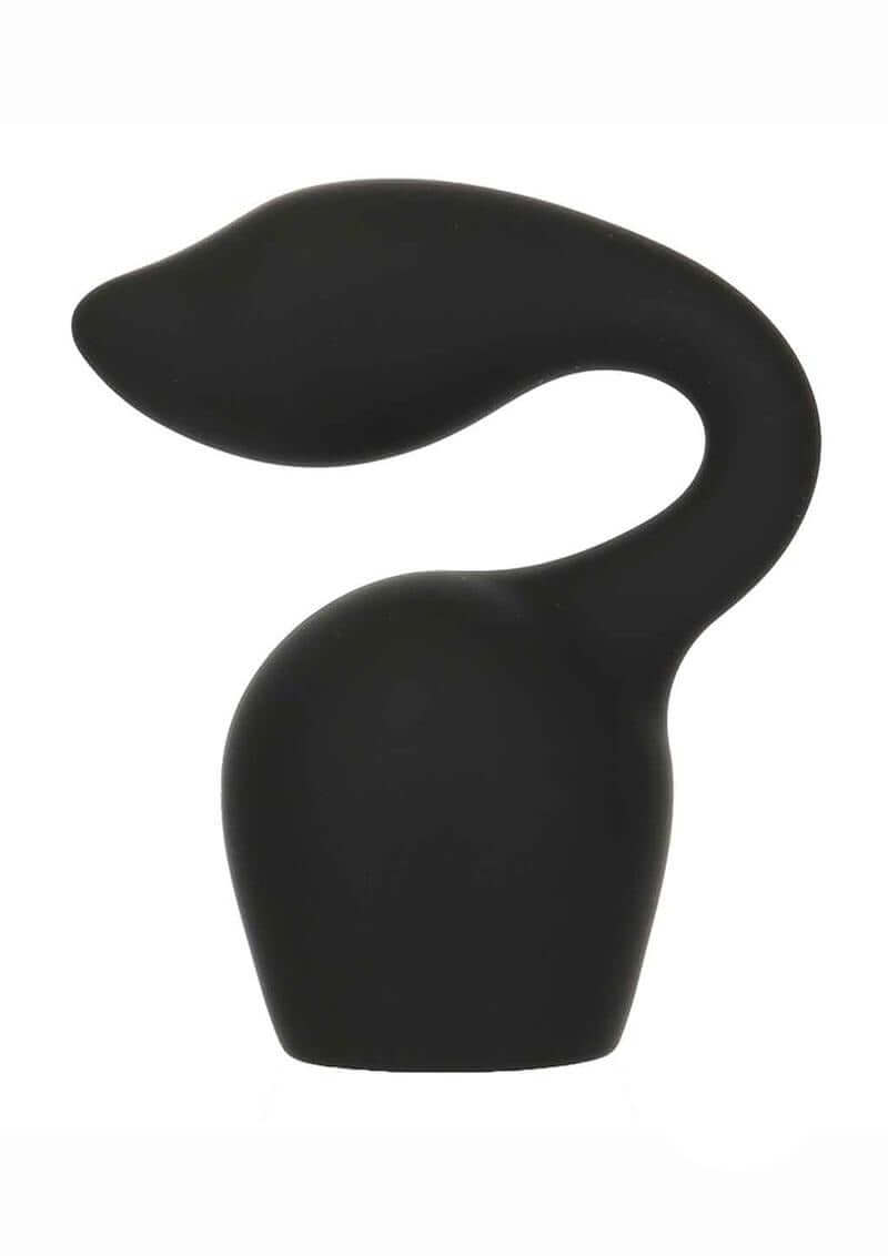 Palm Power Extreme Curl Wand Attachment Black for PalmPower Extreme Wand Massager, ergonomic design for targeted pleasure.