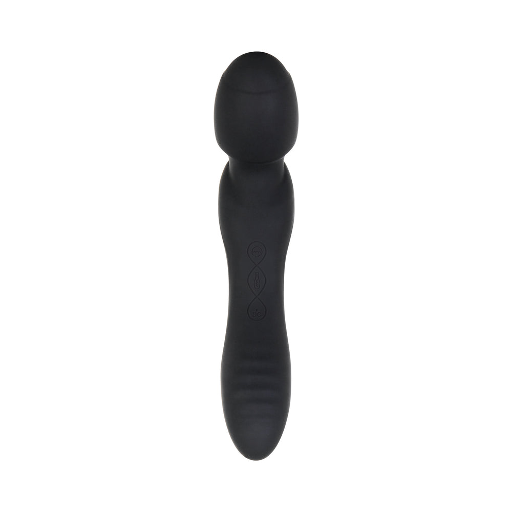 Evolved Wanderlust Rechargeable Dual-Ended Silicone Wand Vibrator Black