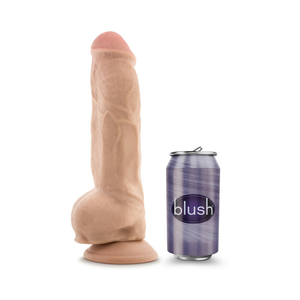 Au Naturel Big Boy 10 inches Posable Dual Density Dildo with Balls Beige