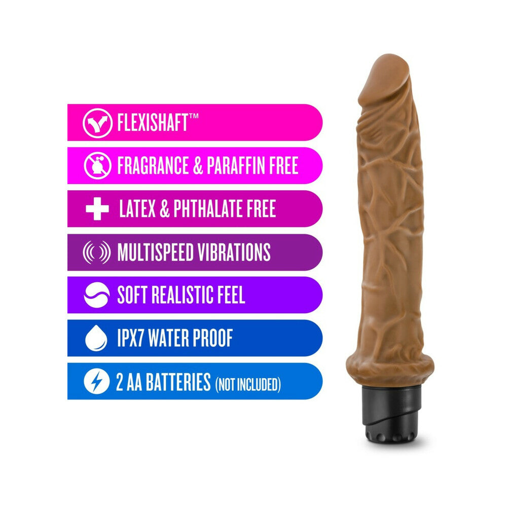 Dr. Skin Vibe 8 Realistic 9.75 inches Vibrating Dildo Tan