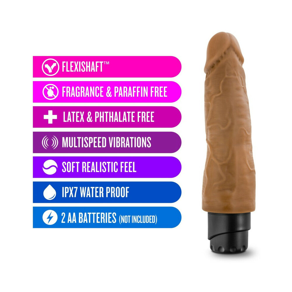 Dr. Skin Vibe 14 Realistic 8 inches Vibrating Dildo Tan