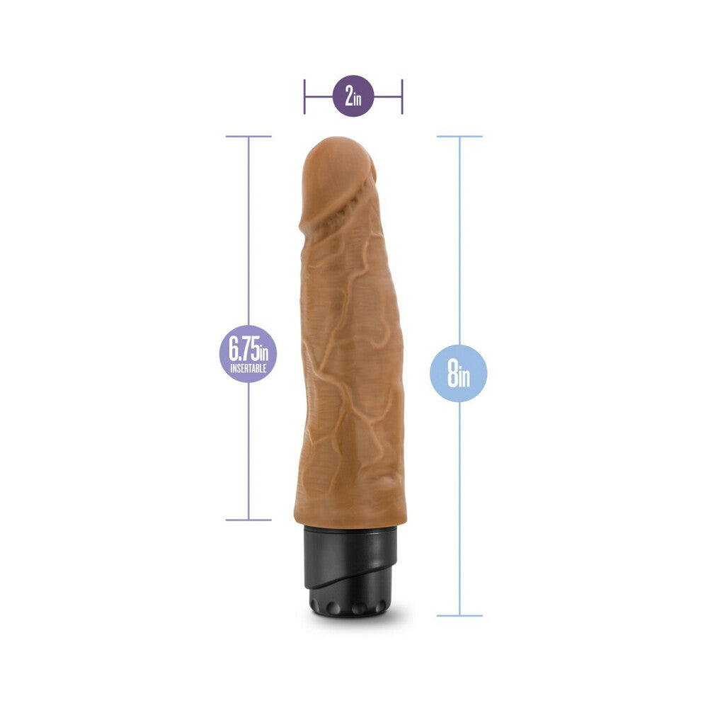 Dr. Skin Vibe 14 Realistic 8 inches Vibrating Dildo Tan