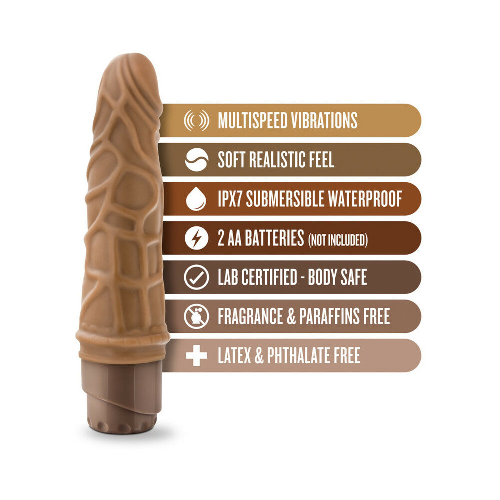 Dr. Skin Vibe 3 Realistic 7.25 inches Vibrating Dildo Tan
