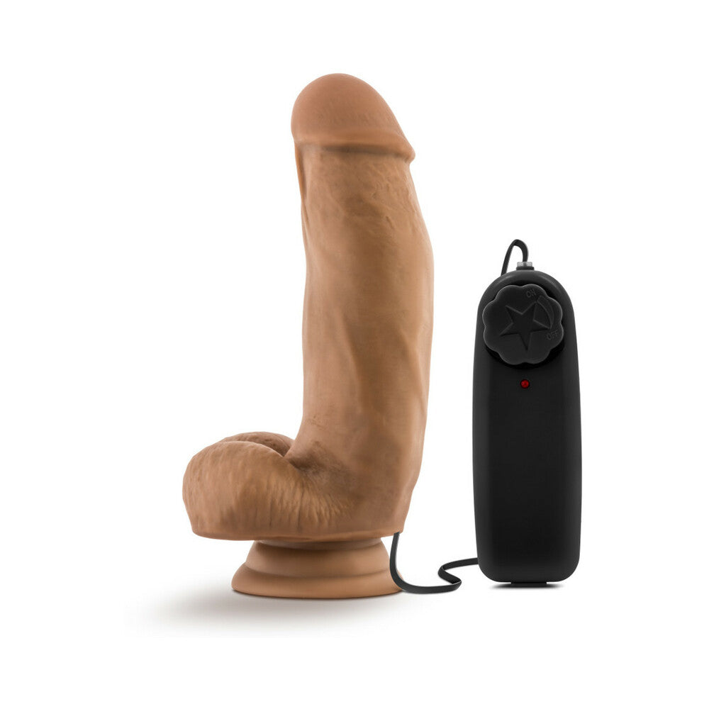 Loverboy MMA Fighter Remote-Controlled 7 inches Vibrating Dildo with Balls Tan