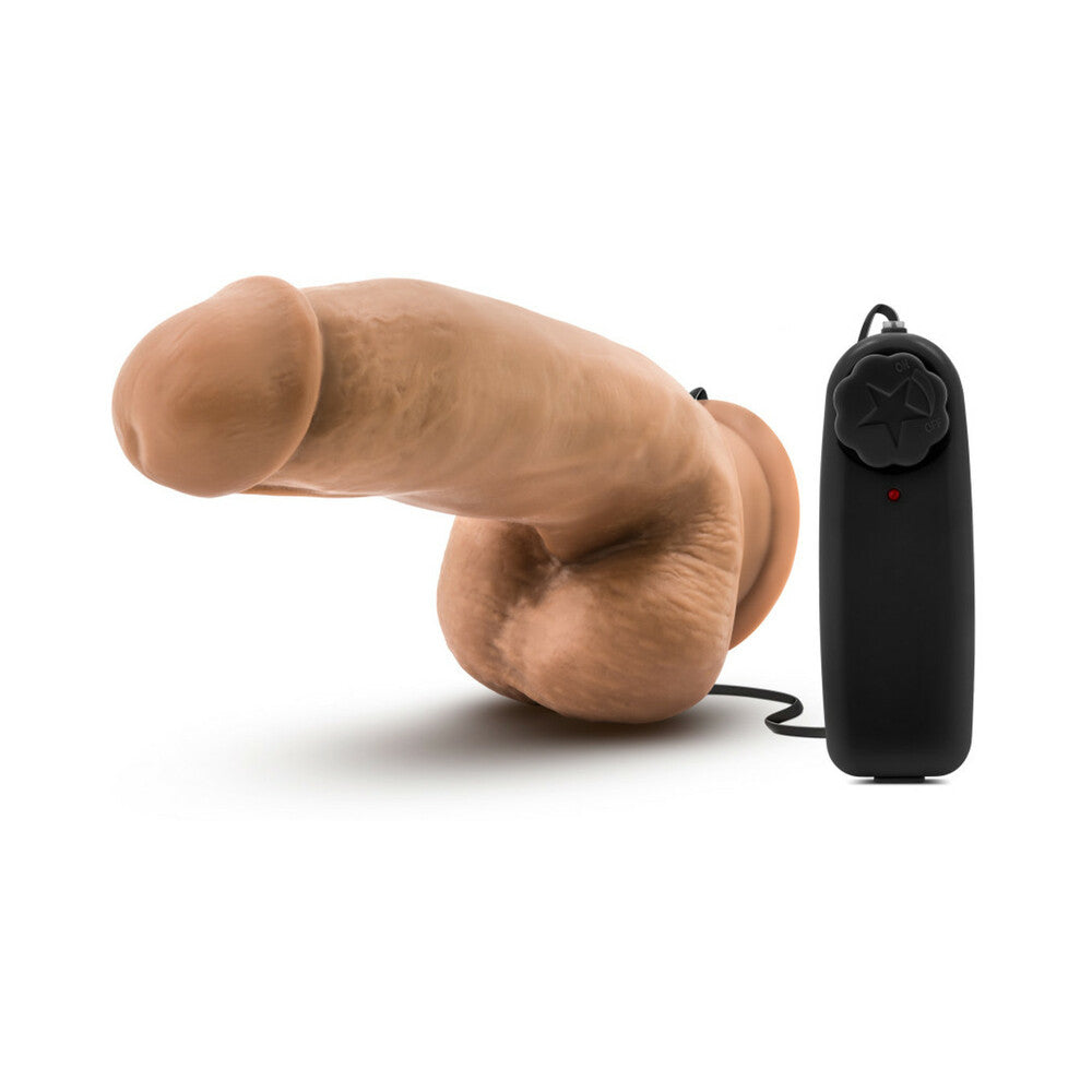 Loverboy MMA Fighter Remote-Controlled 7 inches Vibrating Dildo with Balls Tan