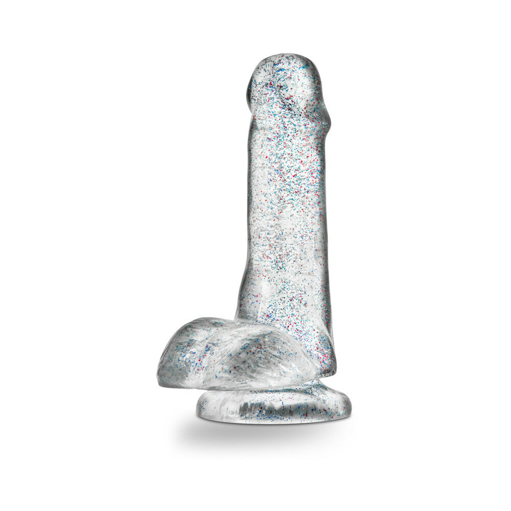 Naturally Yours 6 inches Glitter Cock Realistic Dildo with Balls Sparkling Clear