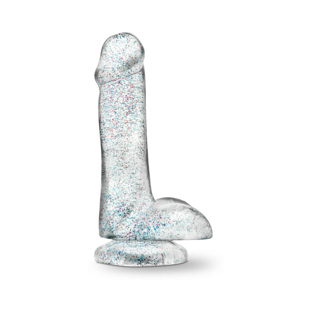 Naturally Yours 6 inches Glitter Cock Realistic Dildo with Balls Sparkling Clear