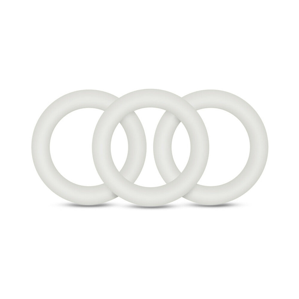 Blush Performance VS2 Pure Premium Silicone Cockrings 3-Pack Small White