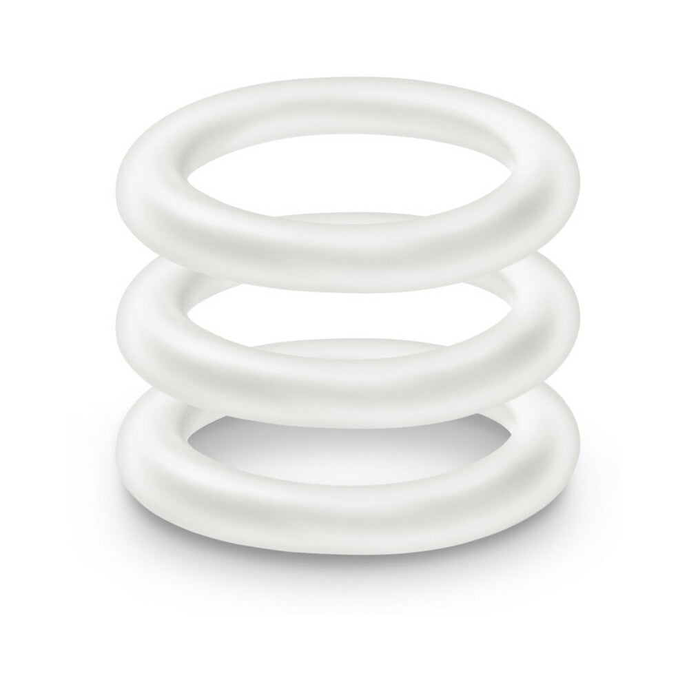 Blush Performance VS2 Pure Premium Silicone Cockrings 3-Pack Small White