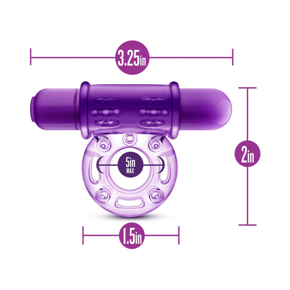 Play with Me Couples Play Vibrating Cockring Purple