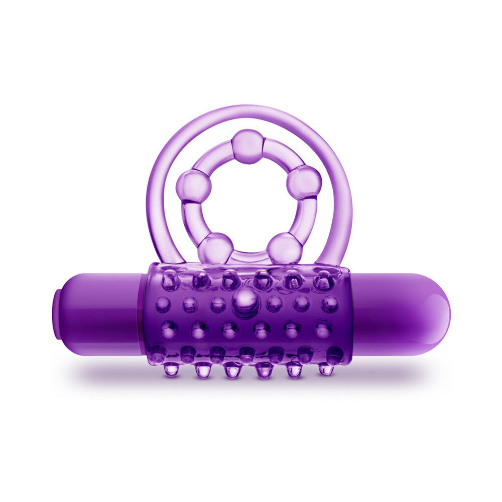 Play with Me The Player Vibrating Double Strap Cockring Purple
