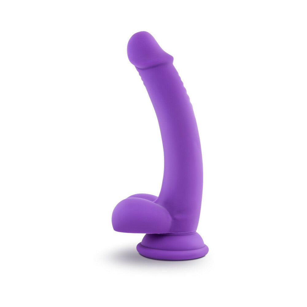 Blush Ruse D Thang Semi-Realistic 7.75 inches Silicone Dildo with Balls & Suction Cup Purple