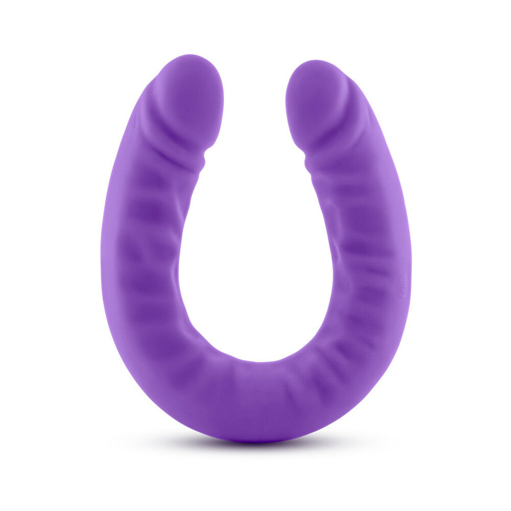 Blush Ruse Realistic 18 inches Silicone Slim Double Dong Dual Ended Dildo Purple