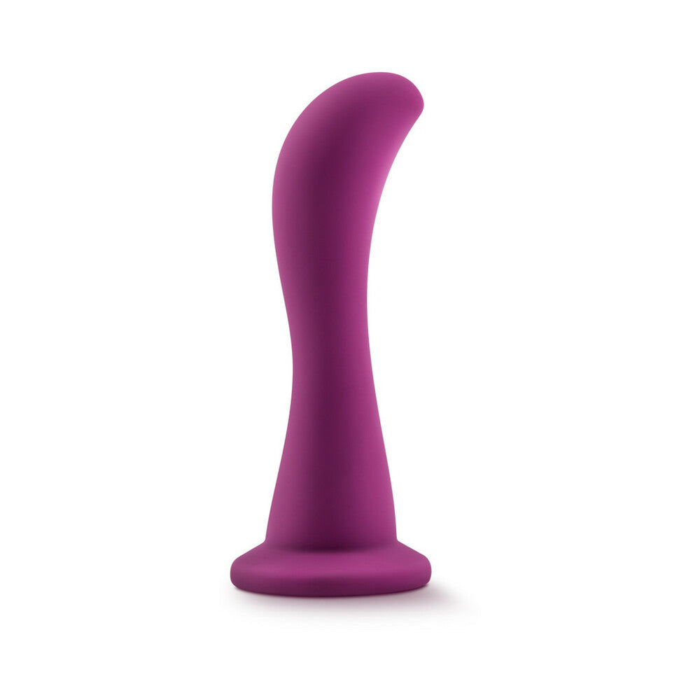Blush Temptasia Bellatrix 6.25 inches Curved Dildo Plum, ergonomically designed with a smooth finish for targeted stimulation.