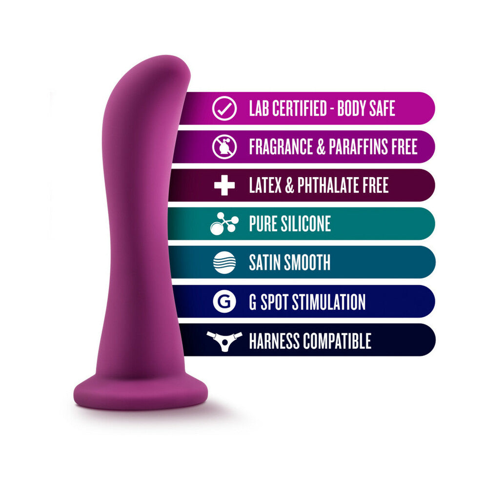 Blush Temptasia Bellatrix 6.25 inches Curved Dildo Plum with body-safe features and smooth silicone design.