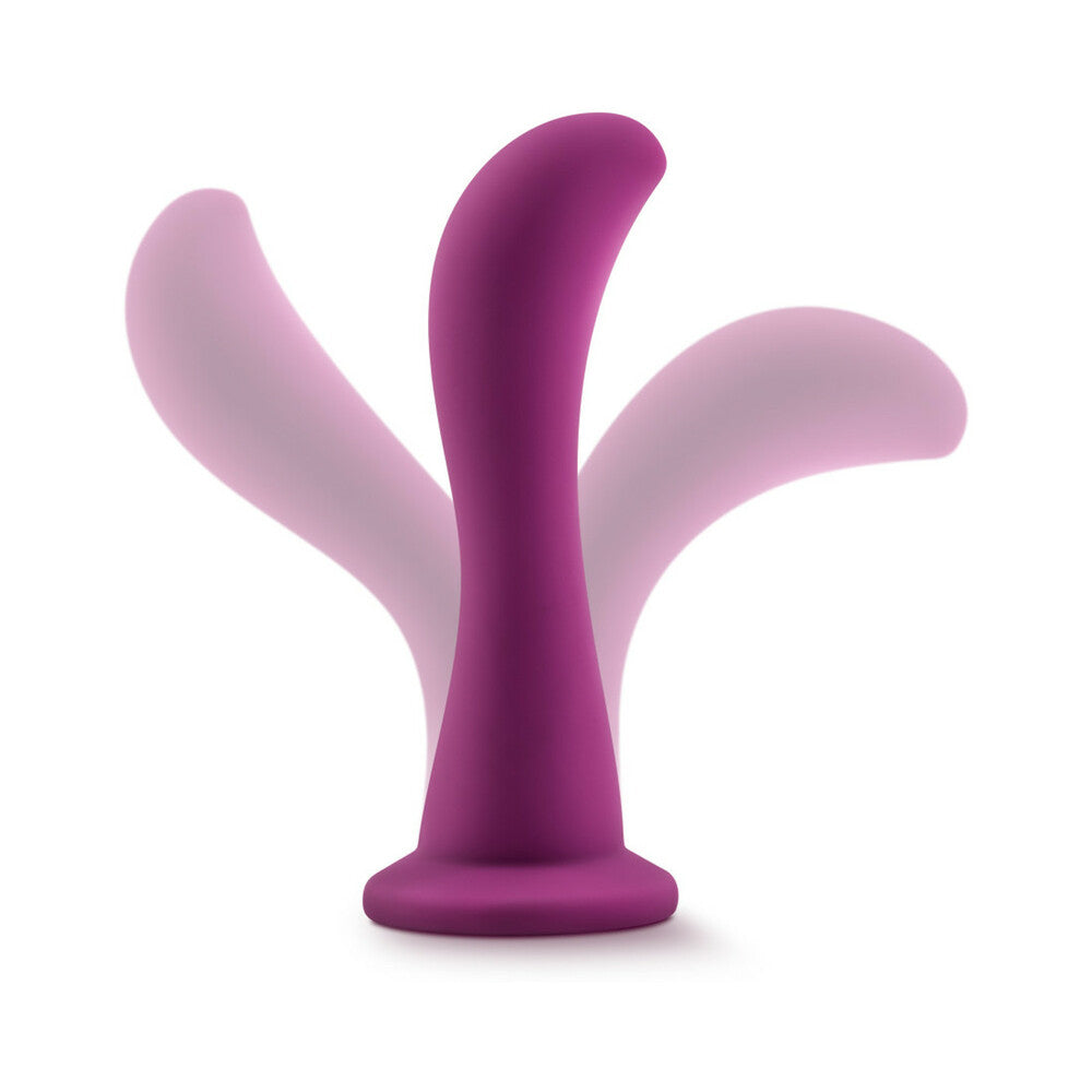 Blush Temptasia Bellatrix 6.25 inches Curved Dildo Plum, featuring an elegant curve and ergonomic design.