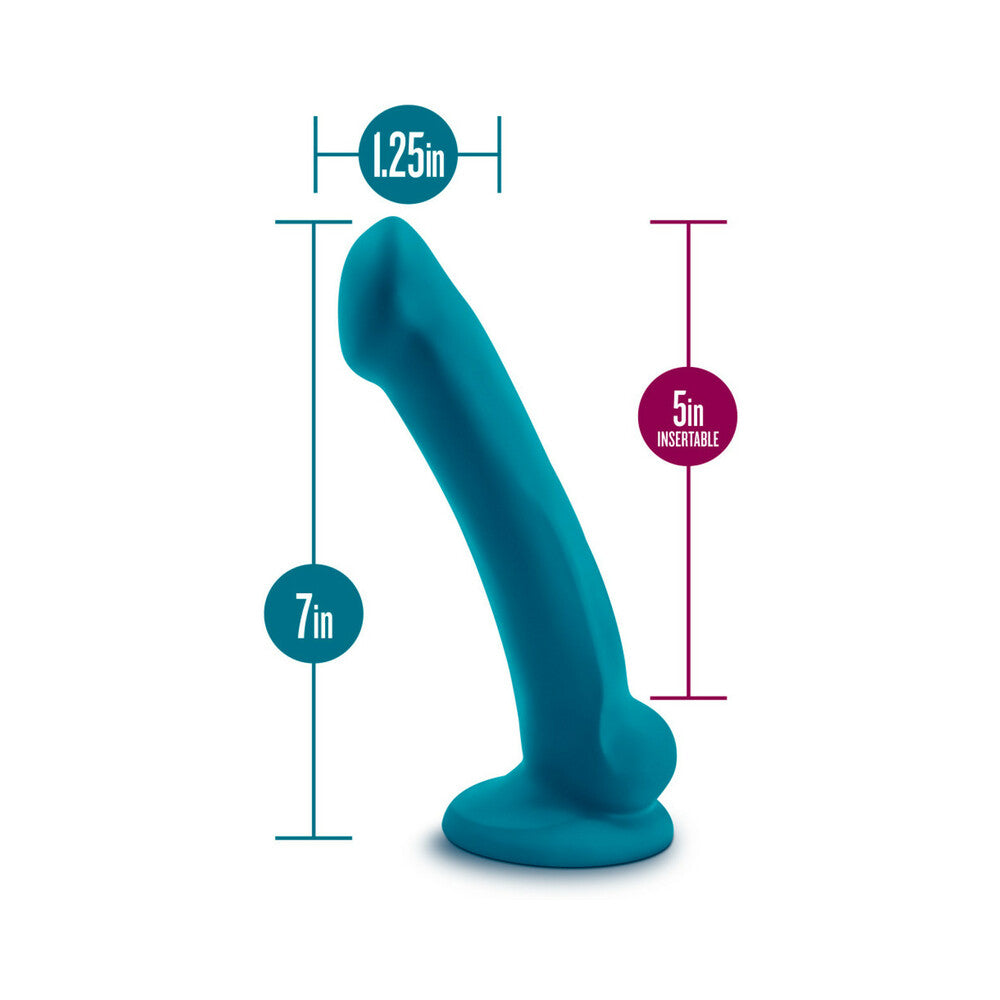 Blush Temptasia Reina 7 inches Silicone Dildo with Suction Cup Teal