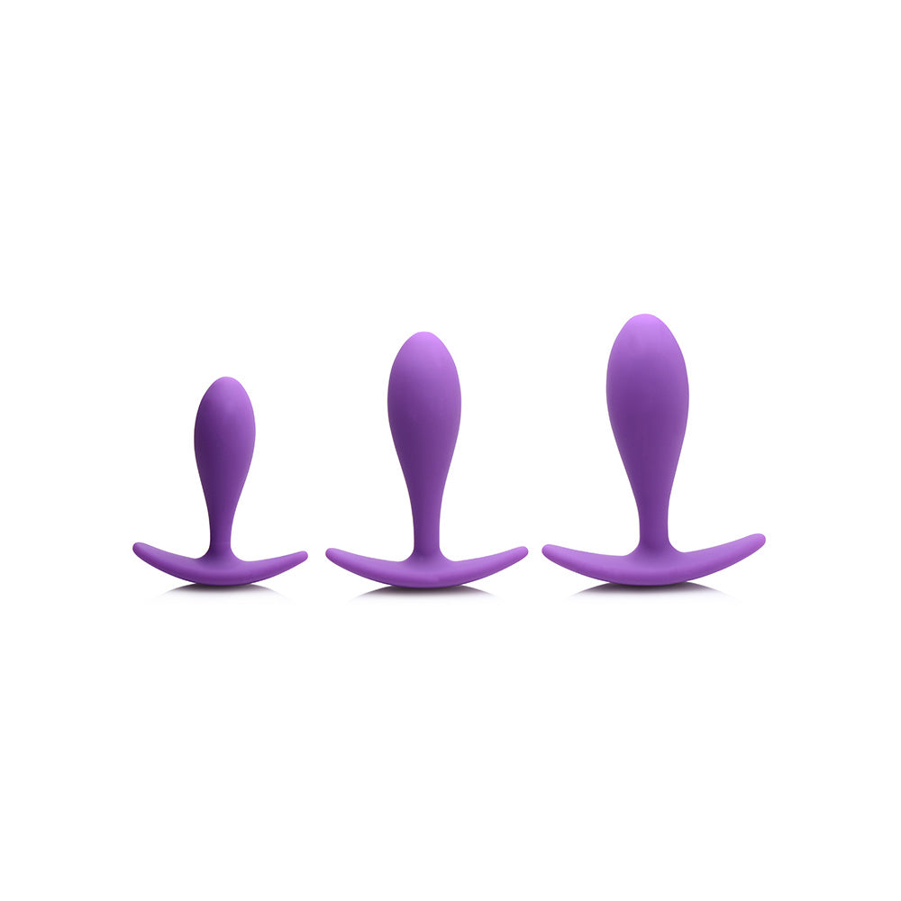 Gossip Rump Bumpers Anal Training Kit Violet - three smooth graduated plugs for comfortable anal exploration.