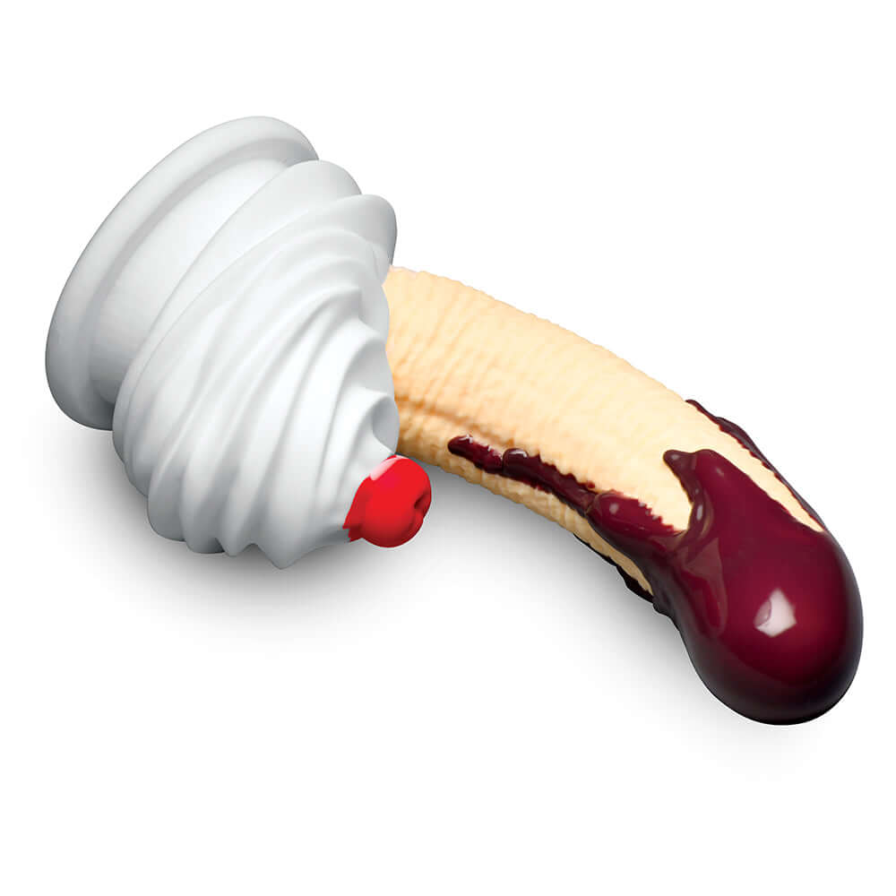 Simply Sweet Chocolate Dipped Banana Split Dildo designed as a playful dessert-inspired pleasure product.