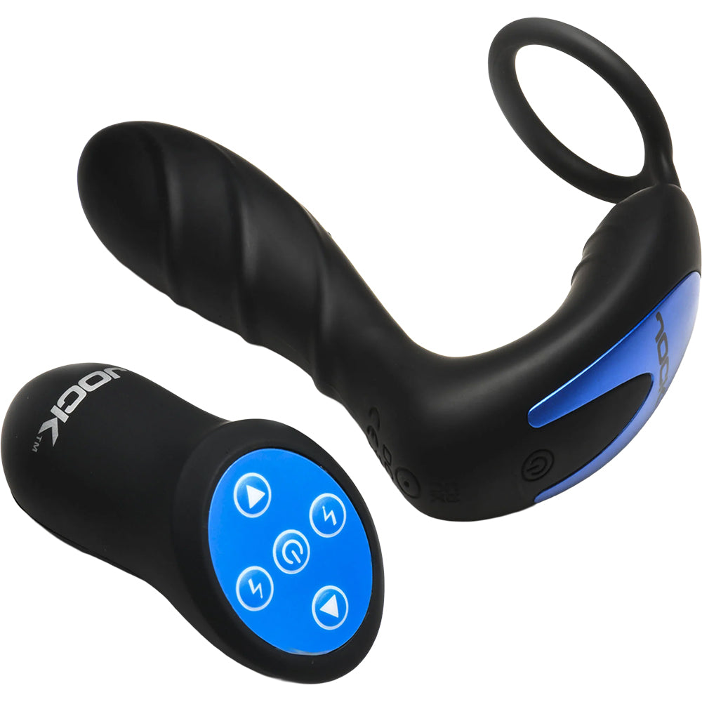 Jock Electro Shockwave E-stim Anal Plug With C-ring and wireless remote control.